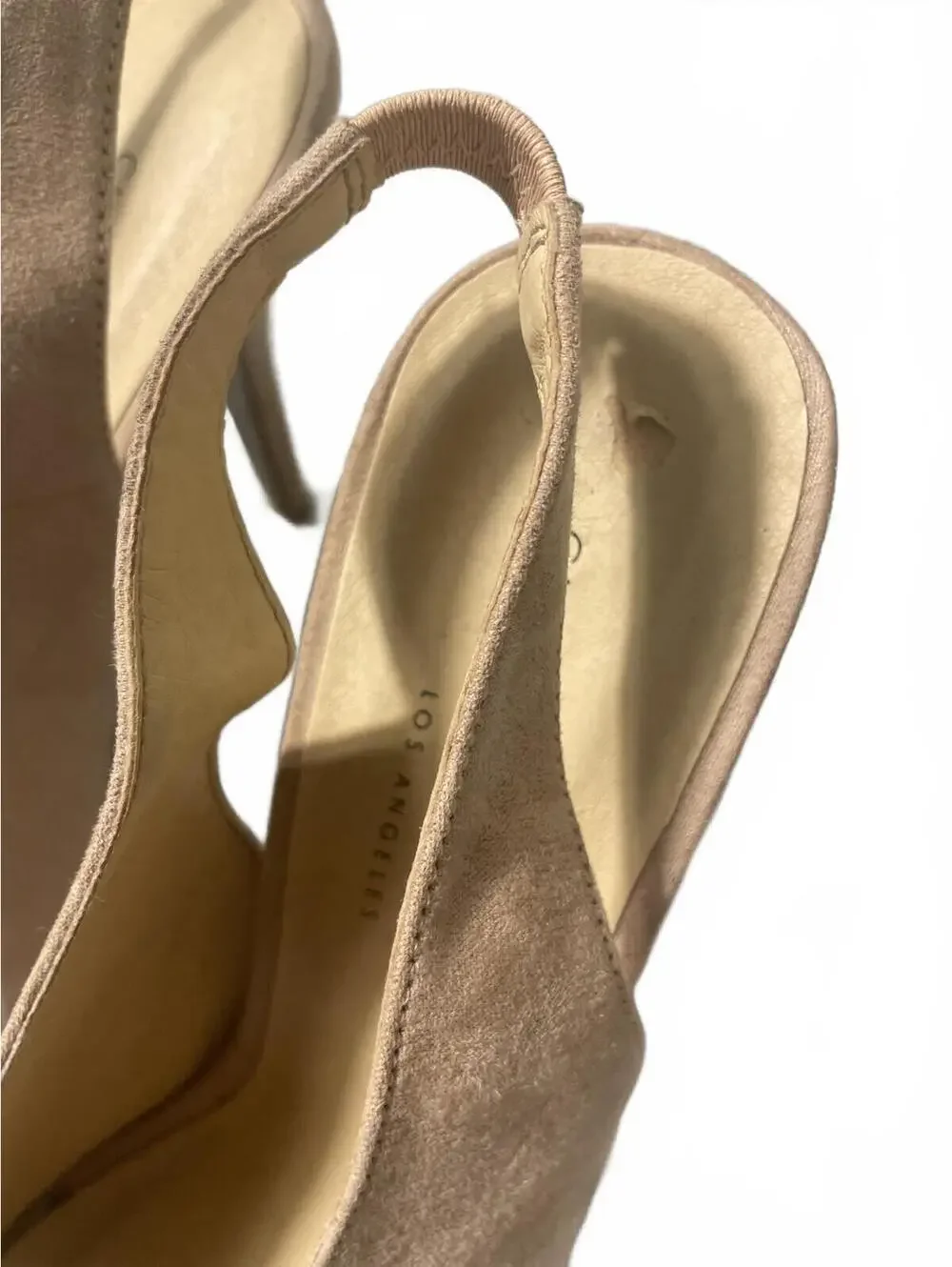 Chinese Laundry Womens Suede Peep Heels Size 8.5 Wedding Beige Tan Sexy Boho